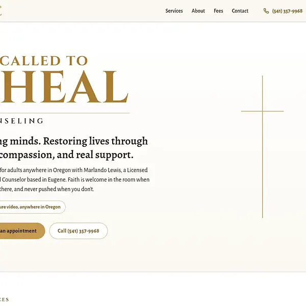 Called to Heal homepage, cropped square