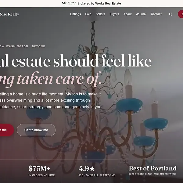 Lauren Rose Realty homepage, cropped square