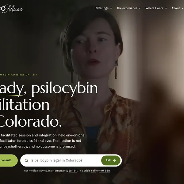 MycoMuse homepage, cropped square